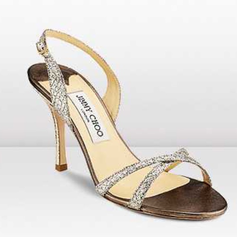 Jimmy Choo- Champagne India-evening shoes